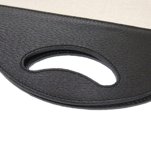 美品 グッチ 284156 クレストロゴ キャンバス レザー アイボリー トートバッグ 1390【中古】GUCCI