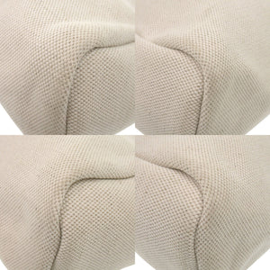 美品 グッチ 284156 クレストロゴ キャンバス レザー アイボリー トートバッグ 1390【中古】GUCCI