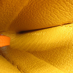 美品 エルメス クロシェット クレトレサージュ C刻印(2018年製) ヴォーエプソン アプリコット ローズアザレ ジョーヌアンブル バッグチャーム キーホルダー 1401【中古】HERMES