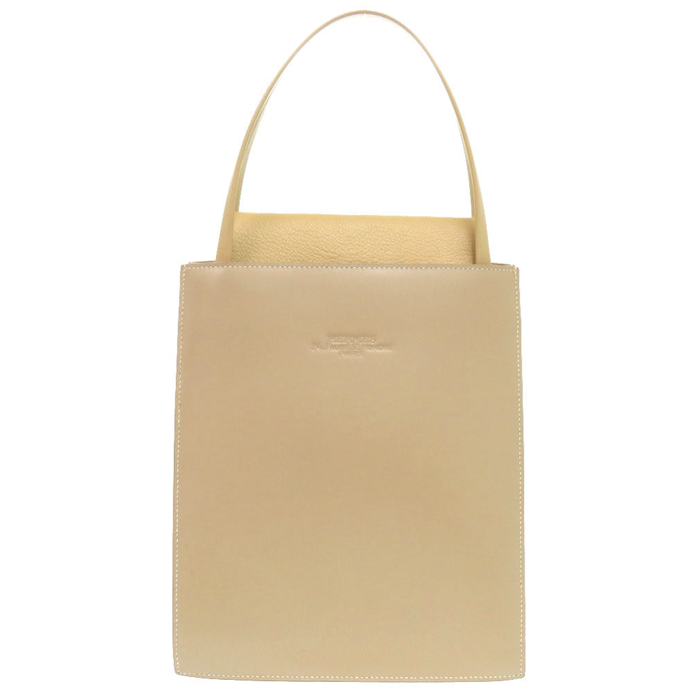 美品 エルメス ルーシーMM ボックスカーフ シェーブル ベージュ トートバッグ 1430 【中古】 HERMES