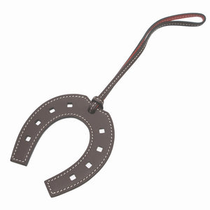 新品同様 エルメス パドックシュバル ホースシュー ヴォースイフト ハバナ サンギーヌ バッグチャーム キーホルダー 1474【中古】HERMES