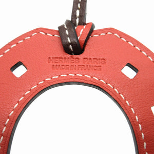 新品同様 エルメス パドックシュバル ホースシュー ヴォースイフト ハバナ サンギーヌ バッグチャーム キーホルダー 1474【中古】HERMES