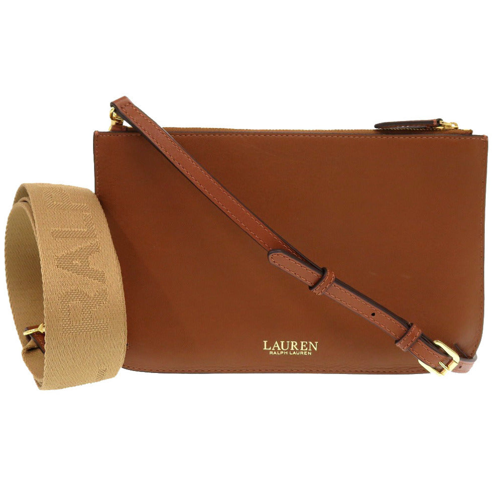 新品同様 ラルフローレン レザー ブラウン 茶色 ショルダーバッグ 1502【中古】RALPH LAUREN