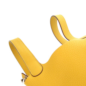 エルメス ピコタンロックPM トリヨンクレマンス ソレイユ シルバー金具 □M刻印 ハンドバッグ 黄 1504 【中古】 HERMES