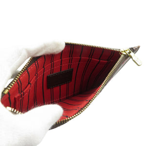 ルイヴィトン ダミエ ネヴァーフルポーチ PM用 ダミエキャンバス ゴールド金具 ブラウン ポーチ 1508【中古】LOUIS VUITTON