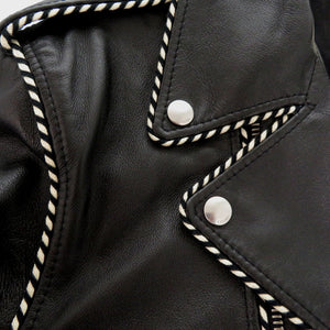 美品 セリーヌ バイ エディスリマン CELINE by Hedi Slimane サイズ50 2E349599E ベイカーダブル ライダースレザージャケット 牛革 ブラック 1559【中古】CELINE