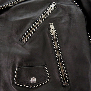 美品 セリーヌ バイ エディスリマン CELINE by Hedi Slimane サイズ50 2E349599E ベイカーダブル ライダースレザージャケット 牛革 ブラック 1559【中古】CELINE