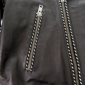 美品 セリーヌ バイ エディスリマン CELINE by Hedi Slimane サイズ50 2E349599E ベイカーダブル ライダースレザージャケット 牛革 ブラック 1559【中古】CELINE