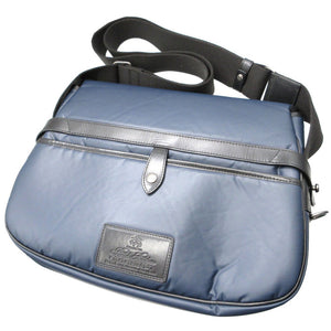 新品同様 ハンティングワールド ブルックスブラザーズ コラボ バチュークロス レザー ネイビー 紺 ブラック 黒 ショルダーバッグ 1584【中古】HUNTING WORLD