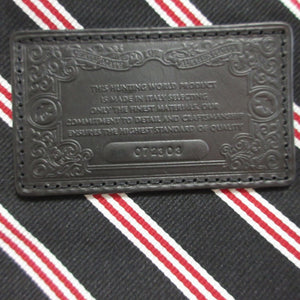 新品同様 ハンティングワールド ブルックスブラザーズ コラボ バチュークロス レザー ネイビー 紺 ブラック 黒 ショルダーバッグ 1584【中古】HUNTING WORLD