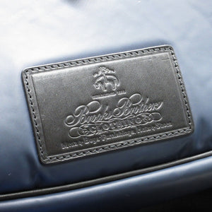 新品同様 ハンティングワールド ブルックスブラザーズ コラボ バチュークロス レザー ネイビー 紺 ブラック 黒 ショルダーバッグ 1584【中古】HUNTING WORLD