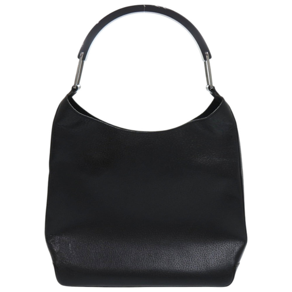 美品 グッチ ワンショルダー ホーボー 001 3752 スウェード プラスチック レザー シルバー金具 ブラック 黒 ショルダーバッグ 1587【中古】GUCCI