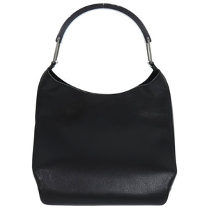 美品 グッチ ワンショルダー ホーボー 001 3752 スウェード プラスチック レザー シルバー金具 ブラック 黒 ショルダーバッグ 1587【中古】GUCCI