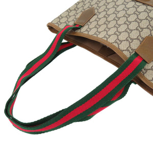 グッチプラス PVC キャンバス ベージュ トートバッグ 1592 【中古】 GUCCI PLUS メンズ