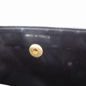 希少 美品 シャネル ゴールドハンドル ストーン シルクサテン ブラック ココマーク ターンロック ハンドバッグ 黒 1610-48【中古】 CHANEL