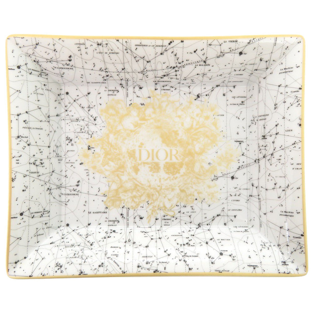 新品同様 ディオール プレート 陶器 ホワイト 皿 食器 白 1610【中古】Dior