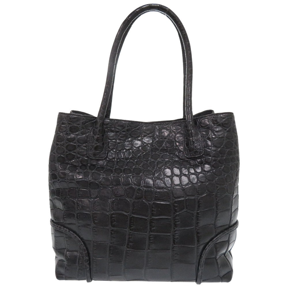 キタムラ マットクロコ トートバッグ ブラック 1610【中古】Kitamura