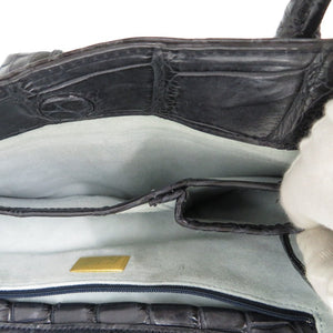 キタムラ マットクロコ トートバッグ ブラック 1610【中古】Kitamura