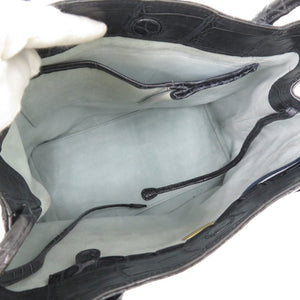 キタムラ マットクロコ トートバッグ ブラック 1610【中古】Kitamura