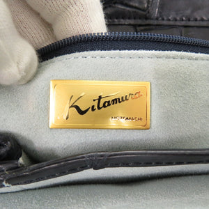 キタムラ マットクロコ トートバッグ ブラック 1610【中古】Kitamura