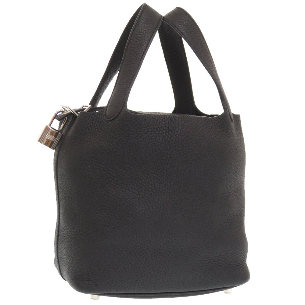 新品同様 エルメス ピコタンロックPM トリヨンクレマンス ブラック シルバー金具 Y刻印(2020年製) ハンドバッグ 黒 1762 【中古】 HERMES