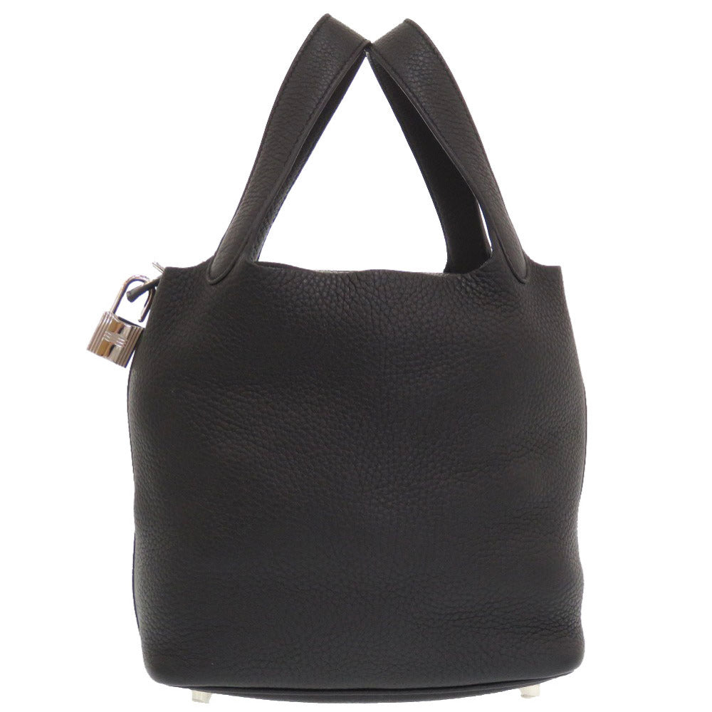 新品同様 エルメス ピコタンロックPM トリヨンクレマンス ブラック シルバー金具 Y刻印(2020年製) ハンドバッグ 黒 1762 【中古】 HERMES