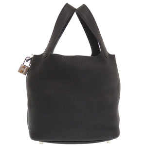 新品同様 エルメス ピコタンロックPM トリヨンクレマンス ブラック シルバー金具 Y刻印(2020年製) ハンドバッグ 黒 1762 【中古】 HERMES