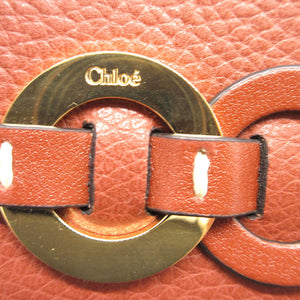 未使用 クロエ ダリル 長財布 レザー/カーフレザー セピアブラウン 茶 1781【中古】Chloe
