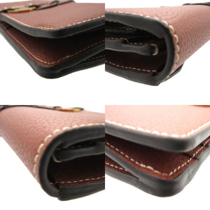 未使用 クロエ ダリル 長財布 レザー/カーフレザー セピアブラウン 茶 1781【中古】Chloe