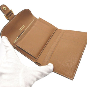 新品同様 デルボー ブリヨン AB0493AAUO レザー ブラウン 茶 3つ折り財布 財布 1829【中古】DELVAUX