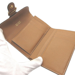 新品同様 デルボー ブリヨン AB0493AAUO レザー ブラウン 茶 3つ折り財布 財布 1829【中古】DELVAUX