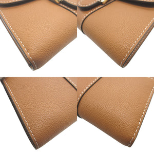 新品同様 デルボー ブリヨン AB0493AAUO レザー ブラウン 茶 3つ折り財布 財布 1829【中古】DELVAUX