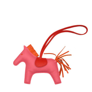 美品 エルメス ロデオMM ローズアザレ オレンジポピー ルージュアンディアン アニョーミロ バッグチャーム キーホルダー 1832 【中古】 HERMES