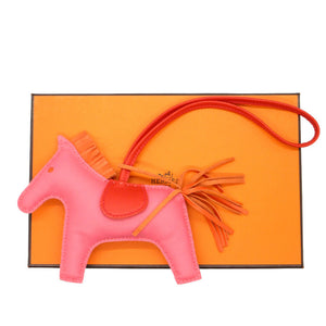 美品 エルメス ロデオMM ローズアザレ オレンジポピー ルージュアンディアン アニョーミロ バッグチャーム キーホルダー 1832 【中古】 HERMES