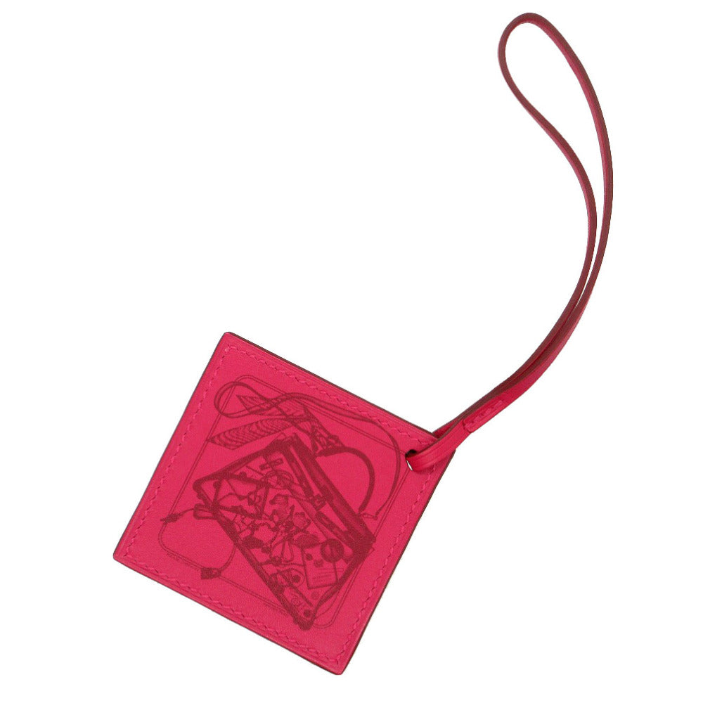 新品同様 エルメス カレ ナノチャーム ヴォースイフト ローズメキシコ バッグチャーム 1844【中古】HERMES