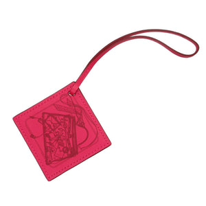 新品同様 エルメス カレ ナノチャーム ヴォースイフト ローズメキシコ バッグチャーム 1844【中古】HERMES