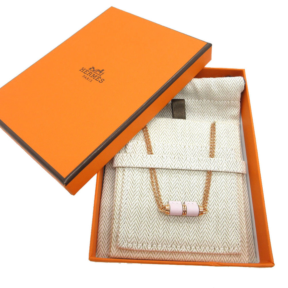 未使用品 エルメス シャルニエール PM ネックレス ヴォースイフト/レザー モーヴペール 1846【中古】HERMES