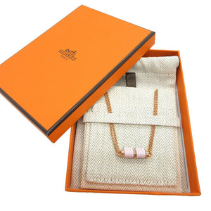 未使用品 エルメス シャルニエール PM ネックレス ヴォースイフト/レザー モーヴペール 1846【中古】HERMES
