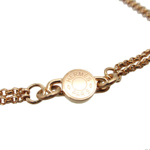 未使用品 エルメス シャルニエール PM ネックレス ヴォースイフト/レザー モーヴペール 1846【中古】HERMES