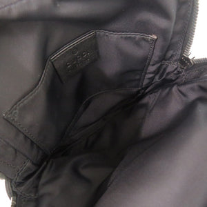 美品 グッチ グッチシマ ナイロン レザー 161823 ブラック ウエストバッグ ショルダーバッグ 黒 1852【中古】GUCCI