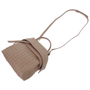 美品 トッズ ウェーブライン 3WAY ショルダーバッグ バックパック レザー ピンク 1853【中古】TOD’S