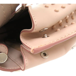 美品 トッズ ウェーブライン 3WAY ショルダーバッグ バックパック レザー ピンク 1853【中古】TOD’S