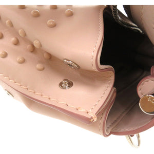 美品 トッズ ウェーブライン 3WAY ショルダーバッグ バックパック レザー ピンク 1853【中古】TOD’S