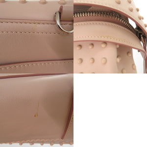 美品 トッズ ウェーブライン 3WAY ショルダーバッグ バックパック レザー ピンク 1853【中古】TOD’S