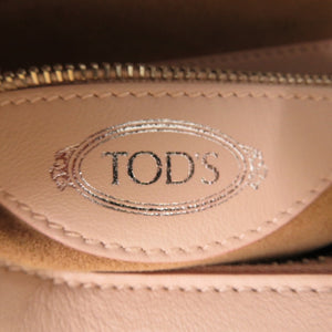 美品 トッズ ウェーブライン 3WAY ショルダーバッグ バックパック レザー ピンク 1853【中古】TOD’S