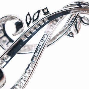 新品同様 ミキモト パール12.5mm ダイヤモンド2.21ct K18WG ブローチ ホワイトゴールド 真珠 ダイヤ ジュエリー1902【中古】MIKIMOTO アクセサリー