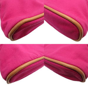 美品 エルメス ボリードポーチ 20 PM キャンバス ピンク ポーチ 1919【中古】HERMES