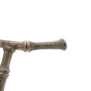 エルメス バンブー ホルター ネックレス チョーカー ヴィンテージ レザー ブラウン 2020【中古】HERMES