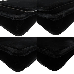 美品 ジミーチュウ チェーンウォレット ベロア ブラック 長財布 黒 2030【中古】JIMMY CHOO