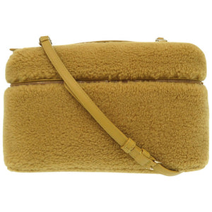 新品同様 ロロピアーナ ボア ショルダーバッグ カシミヤ マスタード 2038【中古】Loro Piana